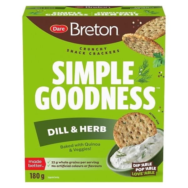 Dare Breton Simple Goodnes Dill & Herb- 180g (12) (63955)