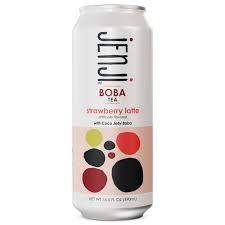 Jenji Strawberry Latte Boba Tea 490ml - 12/CASE (01483)