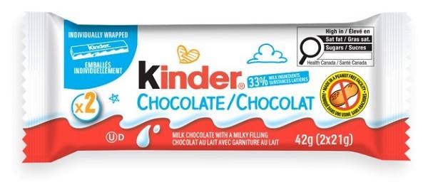 Ferrero Kinder Chocolate T2 Single Bar - 12/BOX (8) (22702)