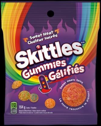Mars Wrigley Skittles Sweet Heat Gummies - 164g Peg (12) (50030)