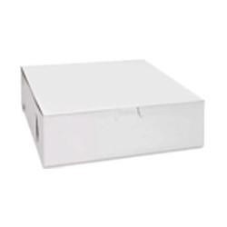 Vicbay White Cake Box - 10" x 10" x 2.5" - 200/CASE
