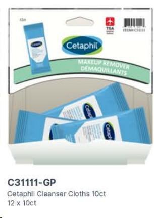 Gravity Pack - Cetaphil Gentle Skin Cleansing Cloths - 10ct - 12/BOX - SOLD BY BOX - (1) (31111)