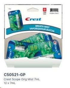 Gravity Pack - Crest Scope Original Breath Mist - 7mL - 12/BOX - SOLD BY BOX - (1) (50521)
