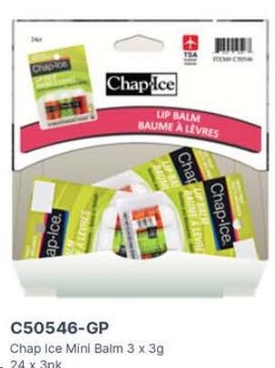 Gravity Pack - Chap Ice Mini Bullet Lip Balm 3pk - 3g - 24/BOX - SOLD BY BOX - (1) (50546)
