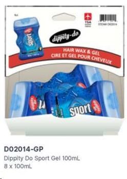 Gravity Pack - Dippity Do Gel Sport - 100mL - 8/BOX - SOLD BY BOX - (1) (20214)