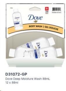 Gravity Pack - Dove Deep Moisture Body Wash - 88mL - 12/BOX - SOLD BY BOX - (1) (06010)