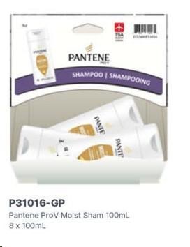 Gravity Pack - Pantene Pro-V Daily Moisture Renewal Shampoo - 100mL - 8/BOX - SOLD BY BOX - (1) (31016)