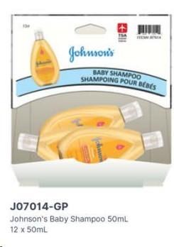 Gravity Pack - Johnson's Baby Shampoo - 50mL- 12/BOX (07014)