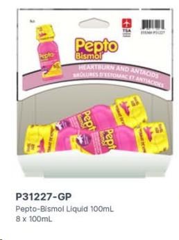 Gravity Pack - Pepto-Bismol Liquid - 100mL - 8/BOX - SOLD BY BOX - (1) (31227)