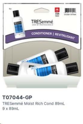 Gravity Pack - TRESemmÃ© Moisture Rich Conditioner - 89mL - 9/BOX - SOLD BY BOX - (1) (07044)