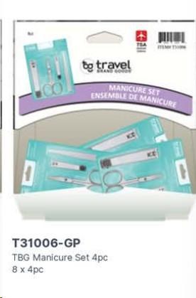 Gravity Pack - TBG Manicure Set - 4pc - 8/BOX - SOLD BY BOX - (1) (31006)