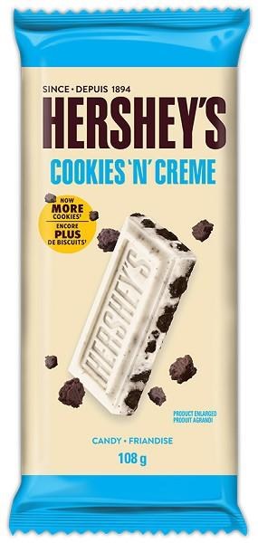 Hershey Cookies & Cream Family Bar 108g - 14/BOX (39428)