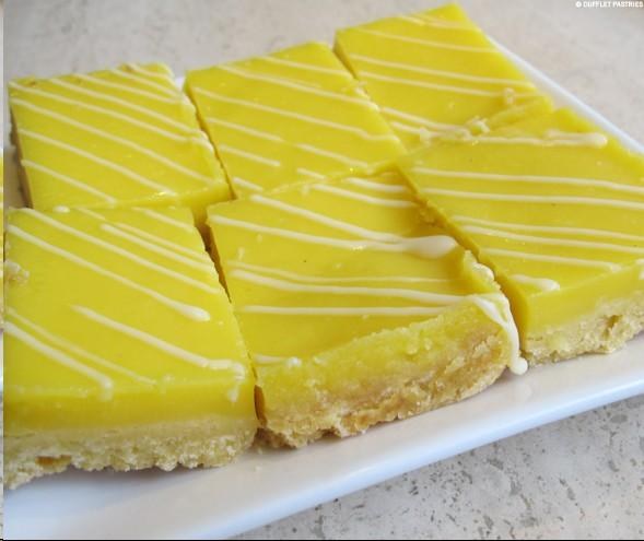 Dufflet Pastries Lemon Shortbread Bar (2" x 12 x 16") - 2 x 2.7KG