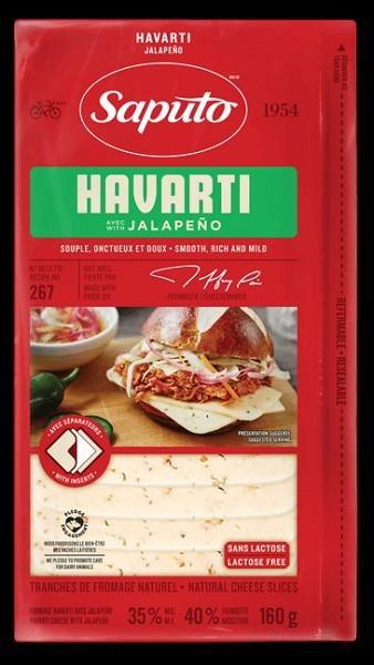 Saputo Jalapeno Havarti Lactose Free Cheese Slices - 12 x 160g (1982)