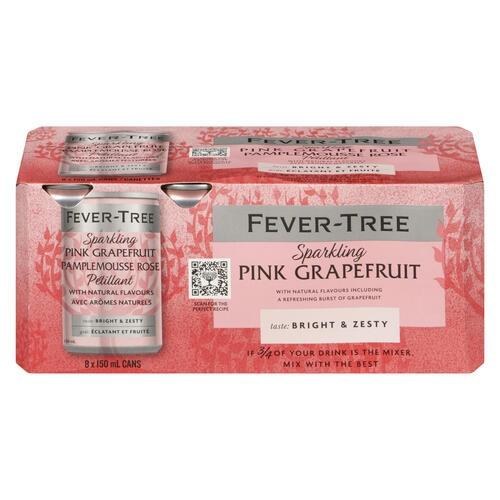 Fever Tree Sparkling Pink Grapefruit Cans 150ml - 8/BOX (3) (03126)
