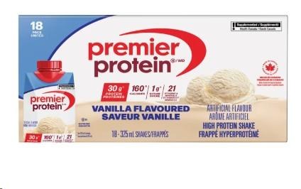 Premier Protein High-protein Vanilla Shake, 18 x 325 mL
