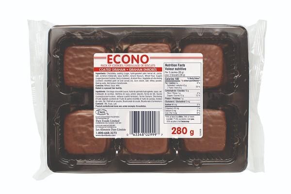 Dare Econo Chocolate Coated Graham Squares - 280g (24) (02999)