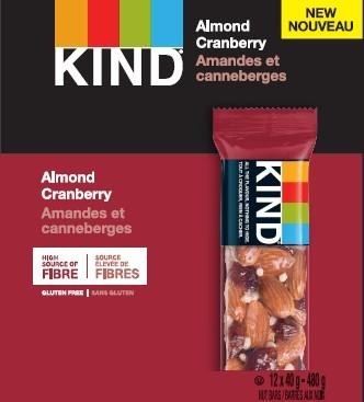 Kind Bar Almond Cranberry 40g - 12/BOX (6) (67127)