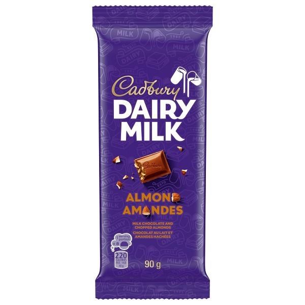 Mondelez Cadbury Dairy Milk Almond Bar 90g - 21/BOX (01846)