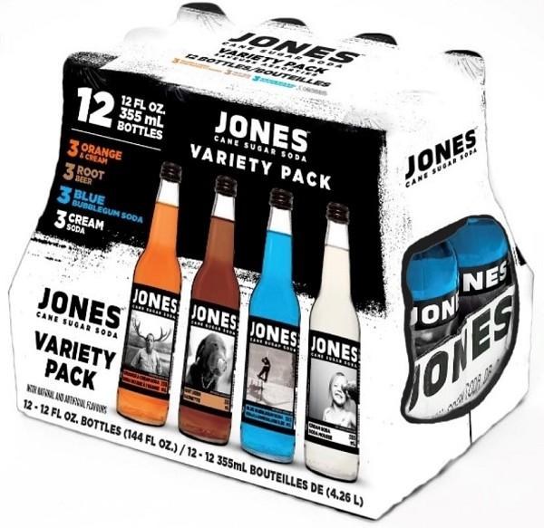 Jones Soda Glass Bottle Rainbow Variety Pack - 12 x 355ml (21200)