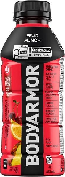BOTTLE - Bodyarmor SuperDrink Fruit Punch - 12 x 473mL - SOLD BY CASE (01237) (412612)