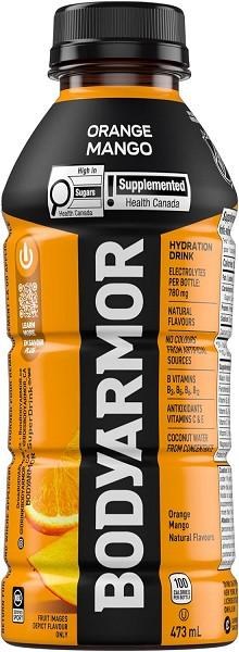 BOTTLE - Bodyarmor SuperDrink Orange Mango - 12 x 473mL - SOLD BY CASE (01235) (412605)