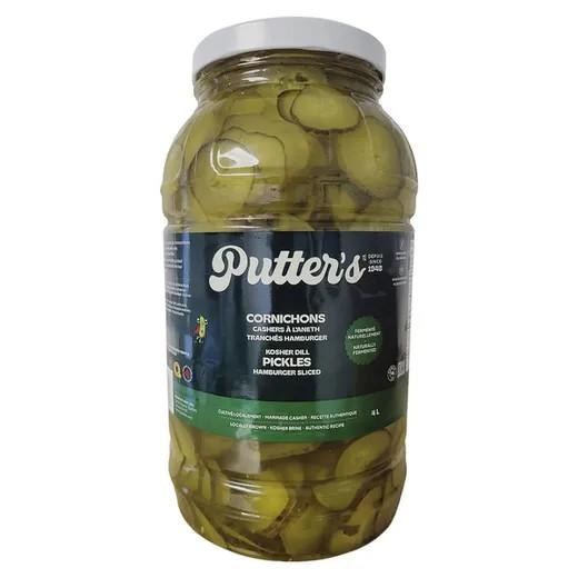 Putter's Kosher Dill Pickles Hamburger Sliced - 4L (2) (20018)