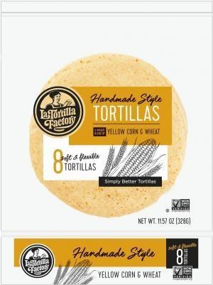 La Tortilla Factory Handmade Style Yellow Corn Tortillas 5.5" - 12 x 8/PKG
