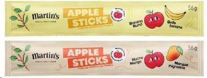 Martin's Apple Sticks Tropical Duo (6 Mango / 6 Banana) 12*56g  (6)