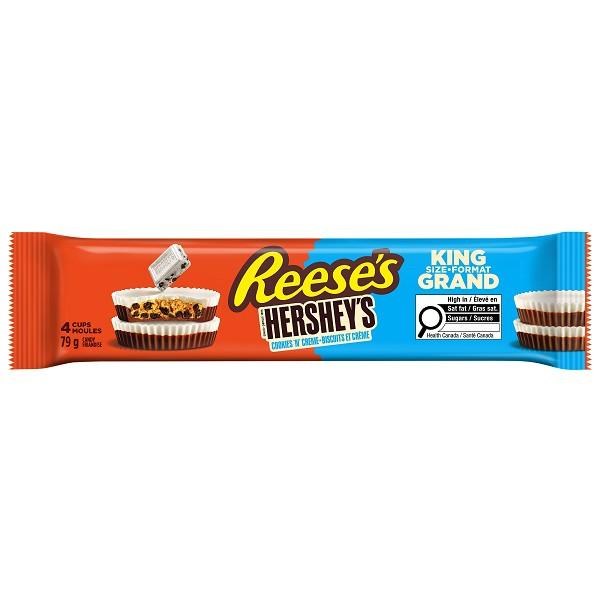 Hershey Reese's Peanut Butter w/ Cookies N' Creme King Bar 79g - 24/BOX (6) (79407)