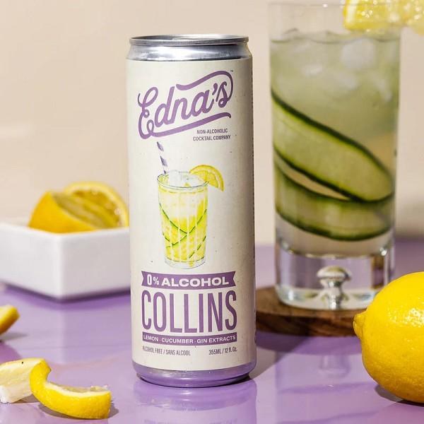 Edna's Collins N/A Cocktail - 355mL x 4/PKG - SOLD BY PKG (XXXXX)