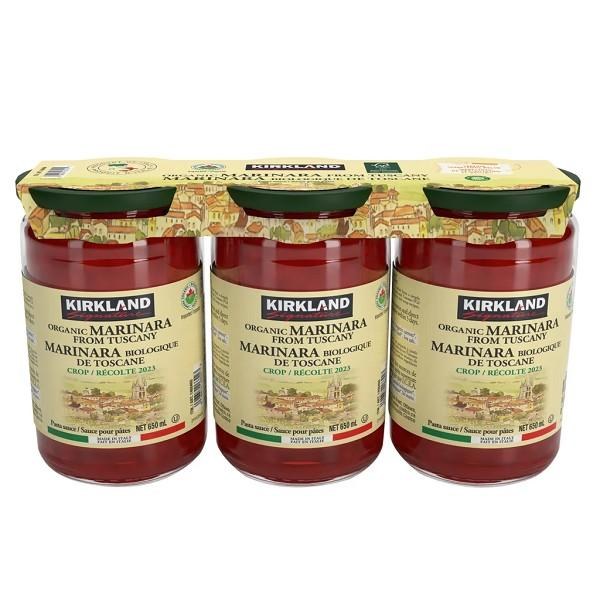 KS Organic Marinara Sauce from Tuscany, 3 x 650mL (XXXXX)