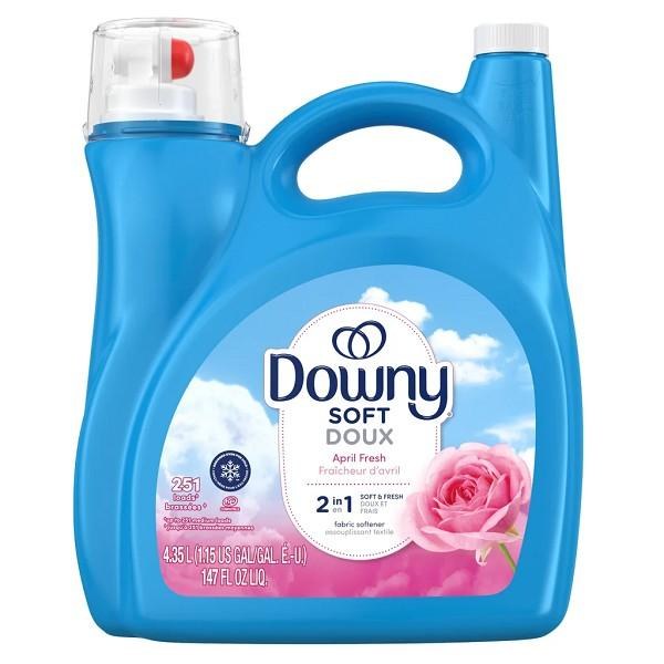 Downy Soft Liquid Fabric Softener, April Fresh, 251 Loads - 4.35L (15026)