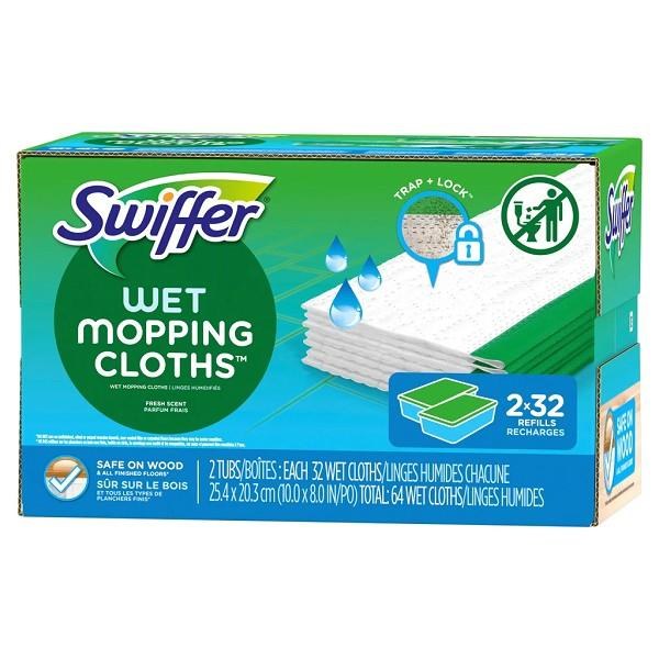 Swiffer Sweeper WET Mop Cloth, 64ct (05690)
