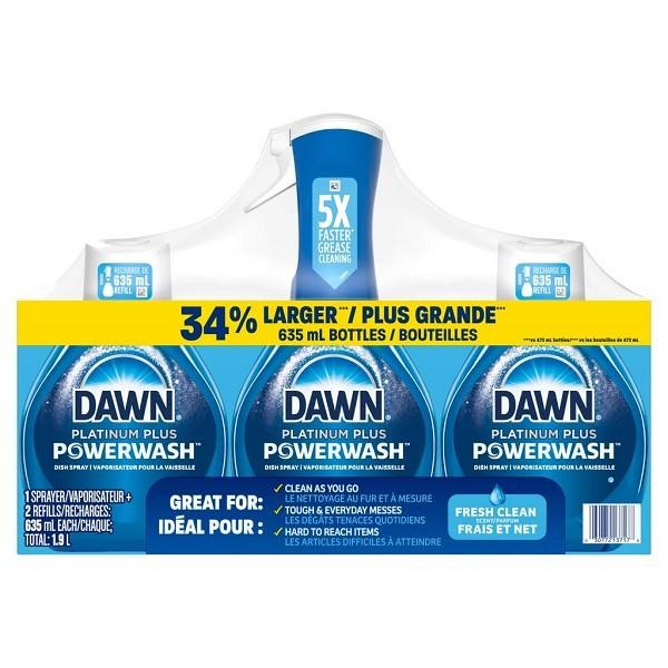 Dawn Powerwash Dish Spray - 635 mL x 3/PKG - SOLD BY PKG (XXXXX)