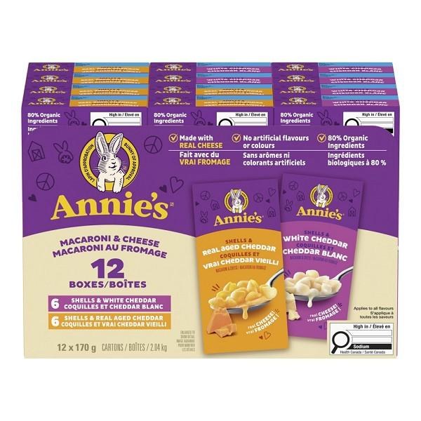 Annie's Shells & Cheddar, 12 x 170g (XXXXX)