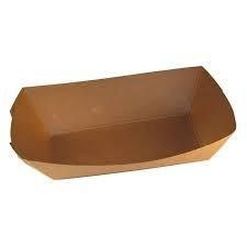 Food Tray, Kraft Paper, 3lb - 1000/CS - SOLD BY CASE - (1) (02086) (HPE-TRAY-3LB)