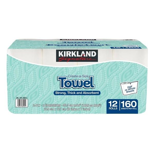 KS Paper Towels, 2-ply, 160ct, 12-pack (XXXXX)