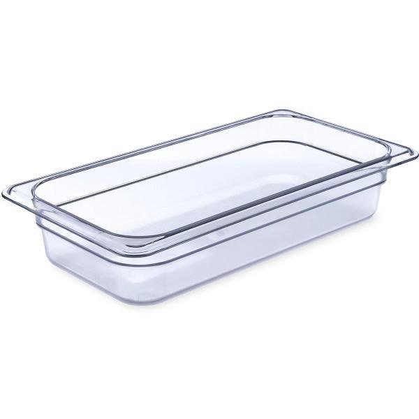 Carlisle Clear Plastic Insert, Cold Food Pan, 2.5" Deep, 1/3 Size (83069)