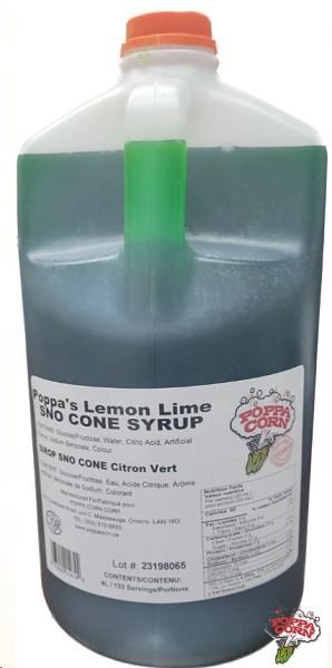 Snow Cone Syrup -Lemon-Lime - 4L - Sold By Jug SNK004