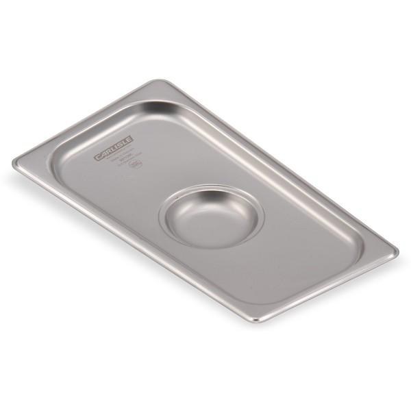 DuraPan Stainless Steel Steam Table Hotel Pan Handled Cover 1/3 Size - 1/EACH (607130C) (65379)