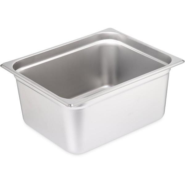DuraPan Light Gauge Stainless Steel Steam Table Hotel Pan 1/2 Size, 6" Deep - 1/EACH (607126) (34824)