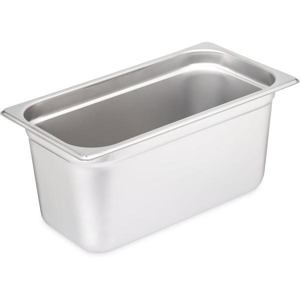 DuraPan Light Gauge Stainless Steel Steam Table Hotel Pan 1/3 Size, 2.5" Deep - 1/EACH (607132) (35018)