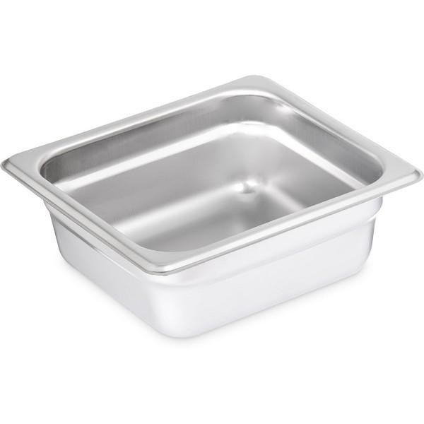 DuraPan Light Gauge Stainless Steel Steam Table Hotel Pan 1/6 Size, 2.5" Deep - 1/EACH (607162) (88134)