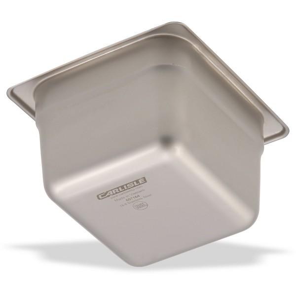 DuraPan Light Gauge Stainless Steel Steam Table Hotel Pan 1/6 Size, 4" Deep - 1/EACH (607164) (35697)