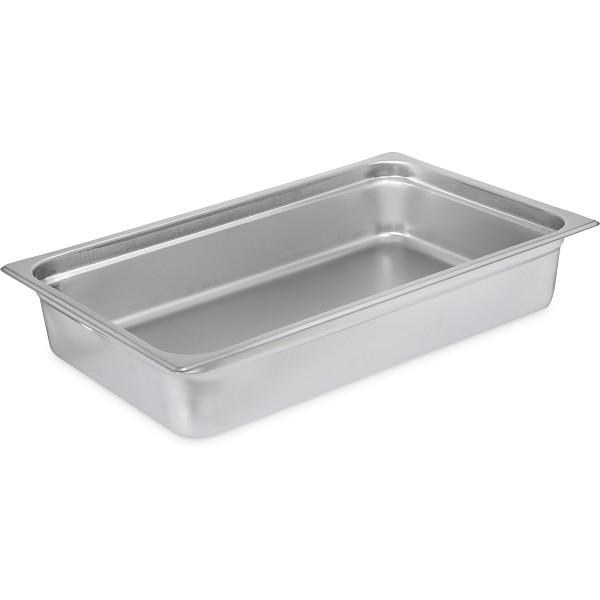 DuraPan Light Gauge Stainless Steel Steam Table Hotel Pan Full-Size, 4" Deep - 1/EACH (607004) (34339)