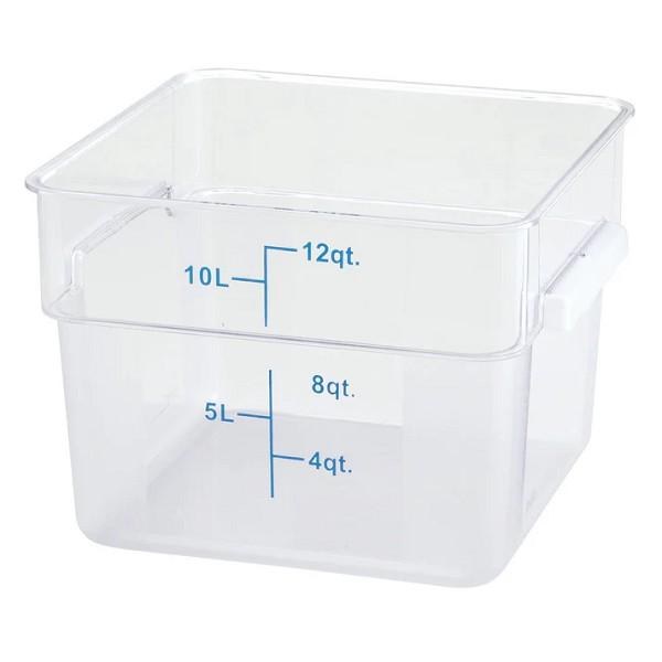 Winco Clear Food Storage Container 12qt - 1/EACH (PCSC-12C)