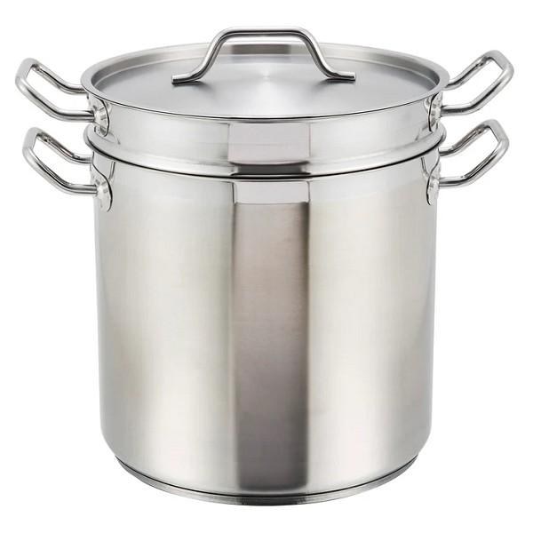 Winco Stainless Steel Double Boiler 20qt - 1/EACH (SSDB-20)