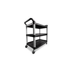 Cart - Utility 3 Shelf - Open Sided - 300lb - Black - 1/EACH (14894)