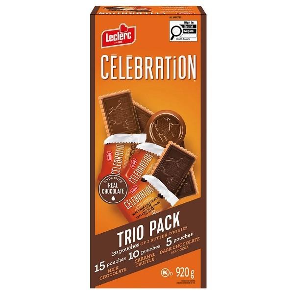 Celebration Chocolate Cookies, Trio Variety Pack, 920g (XXXXX)